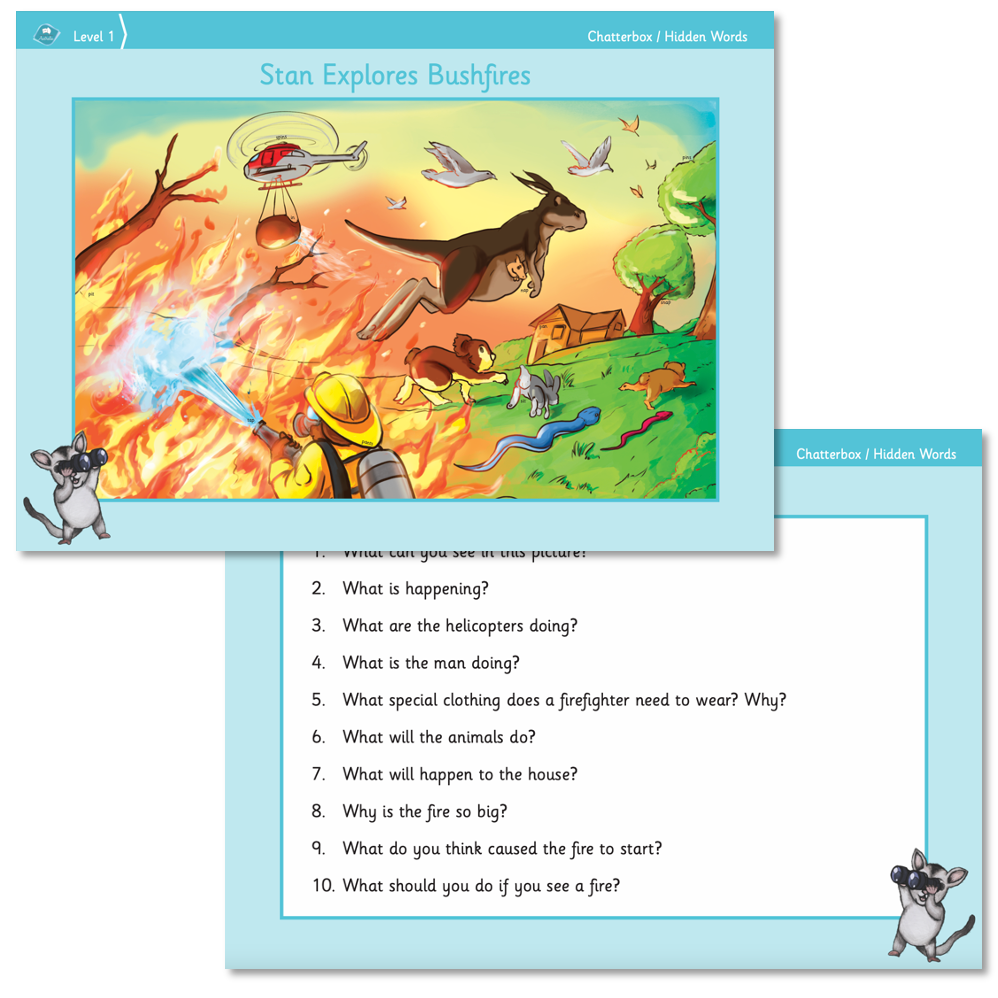 Decodable Readers Level 1-8 Chatterbox Receptive & Expressive Language Card Set