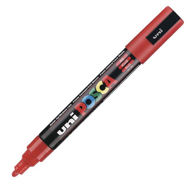 Posca Paint Marker Medium Red 5Mm | Harleys - The Educational Super Store