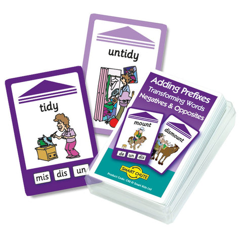 Smart Chute Cards - Adding Prefixes - Transforming Words - Negatives ...