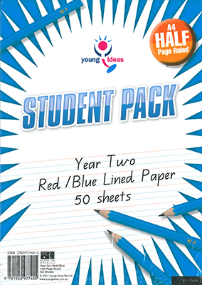 lined paper a4 half page year 2 student pack 50 harleys the