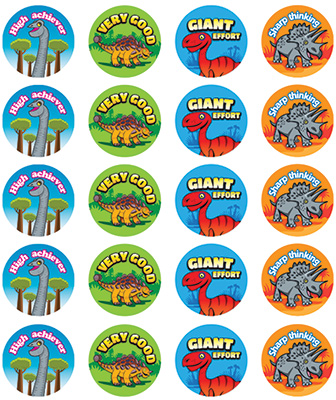 Stickers - Dinosaurs - Pk 100 | Harleys - The Educational Super Store