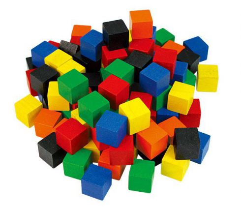 Coloured Wooden Counting Cubes Pk 300 2770009234475