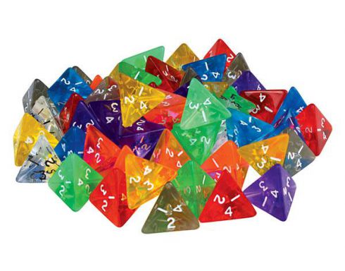 4 Face Gem Dice (50 Pieces) 2770009247154