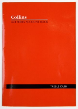 Accounting Book A4 48 Page - Treble Cash 3 Money Column Collins A24 Series 9312136102031