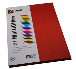 Cardboard A4 Pk 100 125gsm Red - XL Multicover Copy Card 9310703901100