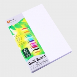 Quill Paste Board - White, Acid Free (A4, Pack of 100, 200gsm) 9310703990241