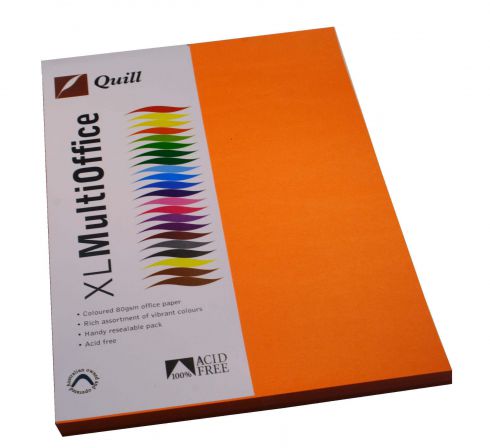 Copy Paper A4 80gsm - XL Multioffice (Pack of 100, Orange, A4) 9310703900615