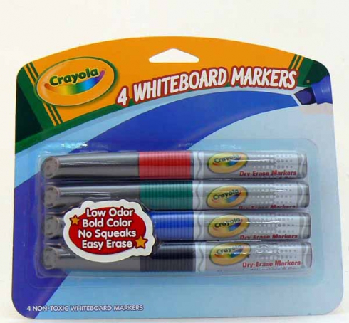 Crayola whiteboard markers pk 4 () 2770000080972