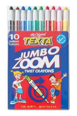 Crayons Wind Up Texta Jumbo Zoom (Pack of 10) 9311960200630