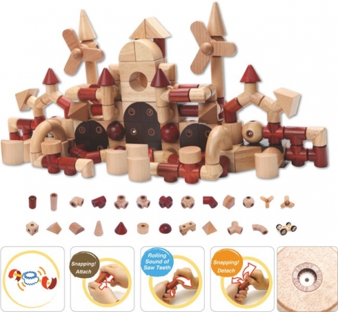 Edtoy Magnetic Wooden Block Set 348128