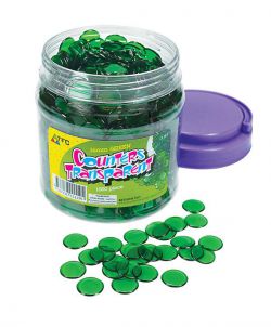 Green Transparent Counters 16mm (Pack of 1000) 2770009247970