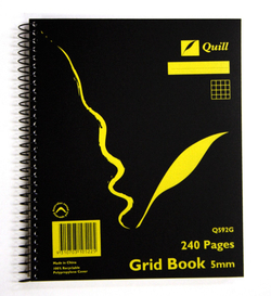 Grid Book Spiral 222x179mm S/O 240pg (Each) 2770009235328