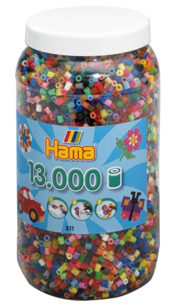 Hama Beads All Colours Tub (Pack of 13000) 2770000795579