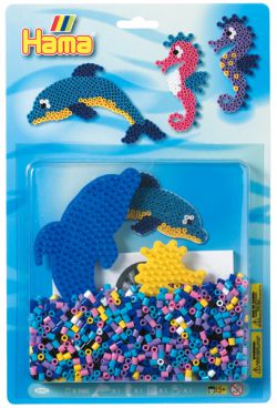 Hama Beads Kit X1 Dolphin X1 Seahorse 028178015446