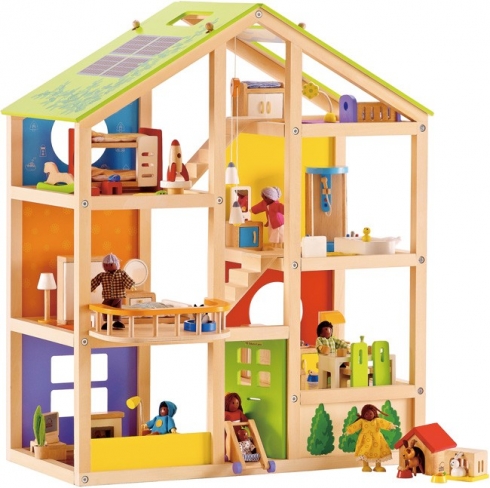 Hape All Seasons Decked Out Dollshouse 371419