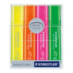 Highlighter Rainbow Colours Staedtler Textsurfer Classic  (Pack of 4) 4007817364321