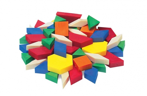 Jar of 250 Hollow Plastic Pattern Blocks 9314289021474