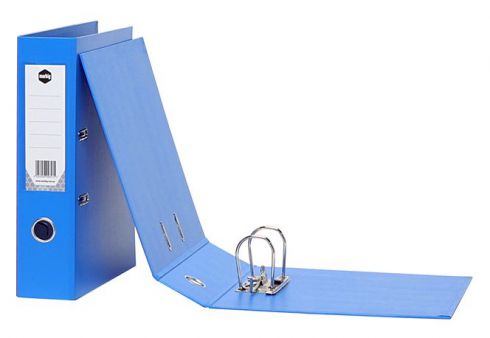 Lever Arch Foolscap PVC Blue Marbig (Blue, Each) 9312311650319