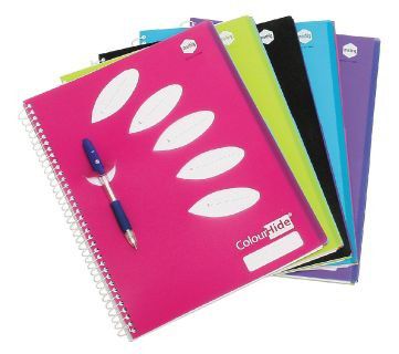 Marbig Hardcover 5 Subject 200pg Spiral Notebook 9312311168692