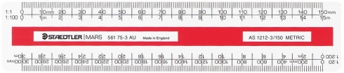 Oval Scale 3 Ruler 150mm Staedtler Mars 4007817032237