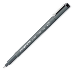 Pigment Liner Pen 0.2mm Black Staedtler (Black, Each) 4007817327081