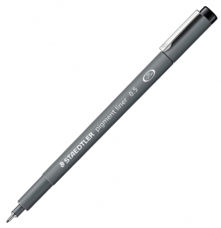 Pigment Liner Pen 0.5mm Black Staedtler (Black, Each) 4007817330432