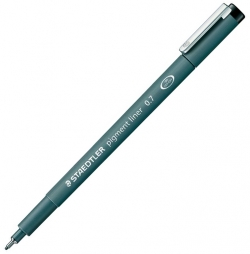 Pigment Liner Pen 0.7mm Black Staedtler (Black, Each) 4007817326701