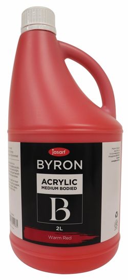 PAINT JASART BYRON ACRYLIC 2 LITRE WARM RED secondary school senior art medium bodied