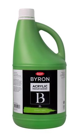 PAINT JASART BYRON ACRYLIC 2 LITRE GREEN LIGHT secondary school senior medium bodied