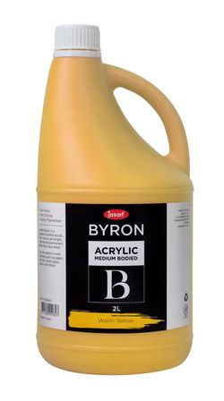 PAINT JASART BYRON ACRYLIC 2 LITRE WARM YELLOW Paint Secondary School Senior Art