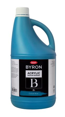 PAINT JASART BYRON ACRYLIC 2 LITRE COBALT BLUE Secondary School Senior Medium Bodied