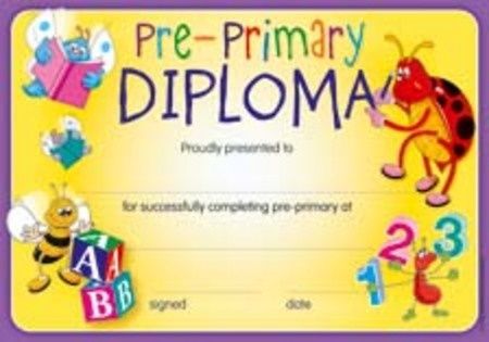 Certificates - Pre Primary Diploma  - Pk 200 CE304