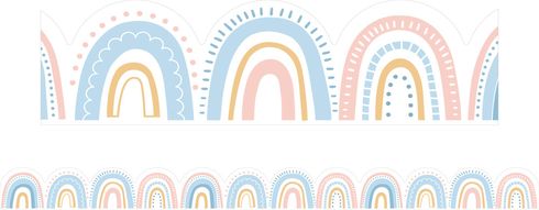 Pastel Rainbows (Clouds & Sky) - Die-Cut Border (Pack of 12)