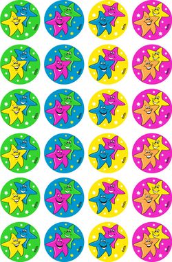 Stars - Fluoro Stickers (Pack of 96)