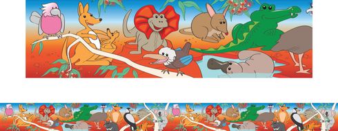 Aussie Wildlife - Large Borders (Pack of 12)