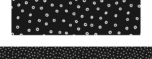  Black and White Dots - Large Border (Pack of 12)