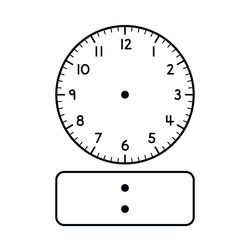 Analogue/Digital Clock - Learning Stamp