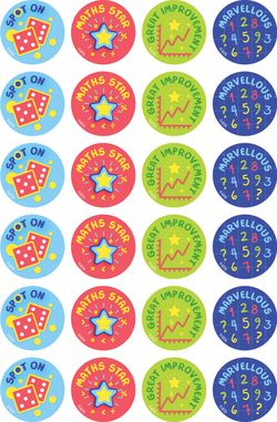 Maths Star - Merit Stickers (Pack of 96)