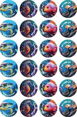 Sea Creatures - Photo Merit Stickers (Pack of 96)