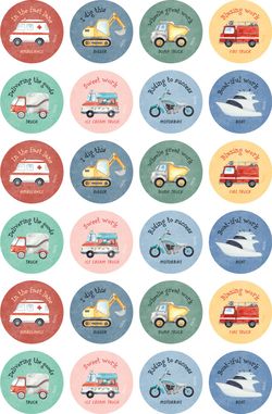 Transport - Merit Stickers (Pack of 96)