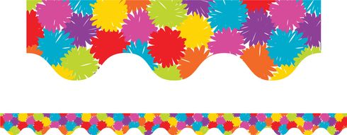 Pom Poms - Scalloped Borders (Pack of 12)