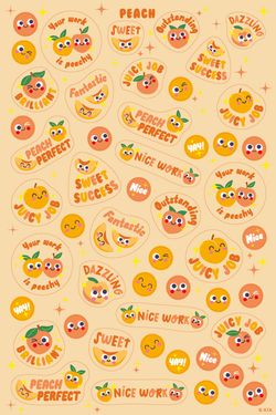 Peach - ScentSations "Scratch & Sniff" Merit Stickers (Pack of 150)