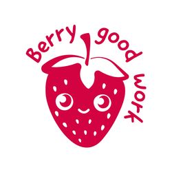 Berry Good Work - Playful Puns Merit Stamp