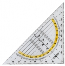 Protractor and Set Square 14cm Celco 9311960347588