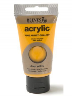 Reeves Acrylic 75mL Deep Yellow - Senior Acrylic 0780804290769