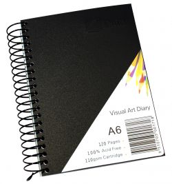 Visual Art Diary A6, 110gsm - 60 Leaf White Cartridge 9310703001718