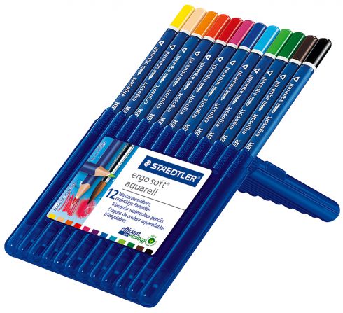 Watercolour Pencils Aquarell Pack of 12 Staedtler Ergosoft (Pack of 12) 4007817156117