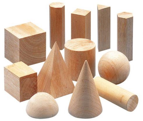 Wooden Geometric Solids - Pack of 12 2770009232471