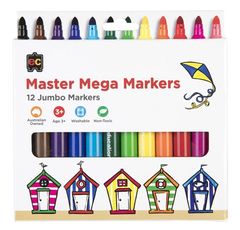 Master Mega Markers Packet of 12 9314289030766