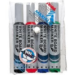 Whiteboard Marker Pk 4 Bullet Tip Maxiflo Pentel (Bullet) 4902506051004